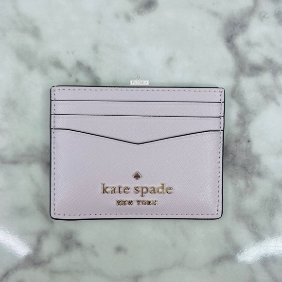 kate spade Handbags - Kate Spade Staci Lilac Moon Saffiano Leather Slim Card Holder Wallet